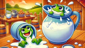 กบสองตัวในเหยือกนม-นิทานอีสป