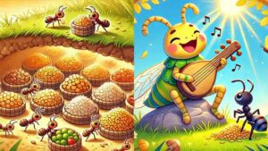 มดกับตั๊กแตน-นิทานอีสป