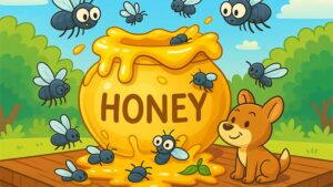 แมลงวันกับน้ำผึ้ง-นิทานอีสป