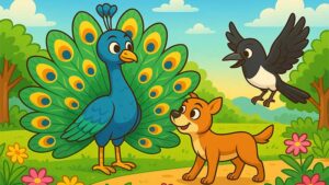 นกยูงกับนกกางเขน - นิทานอีสป