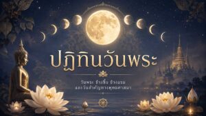 ปฏิทินวันพระ พร้อมข้างขึ้นข้างแรม